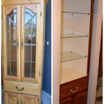 Curio Cabinet into Built-in Bathroom Storage