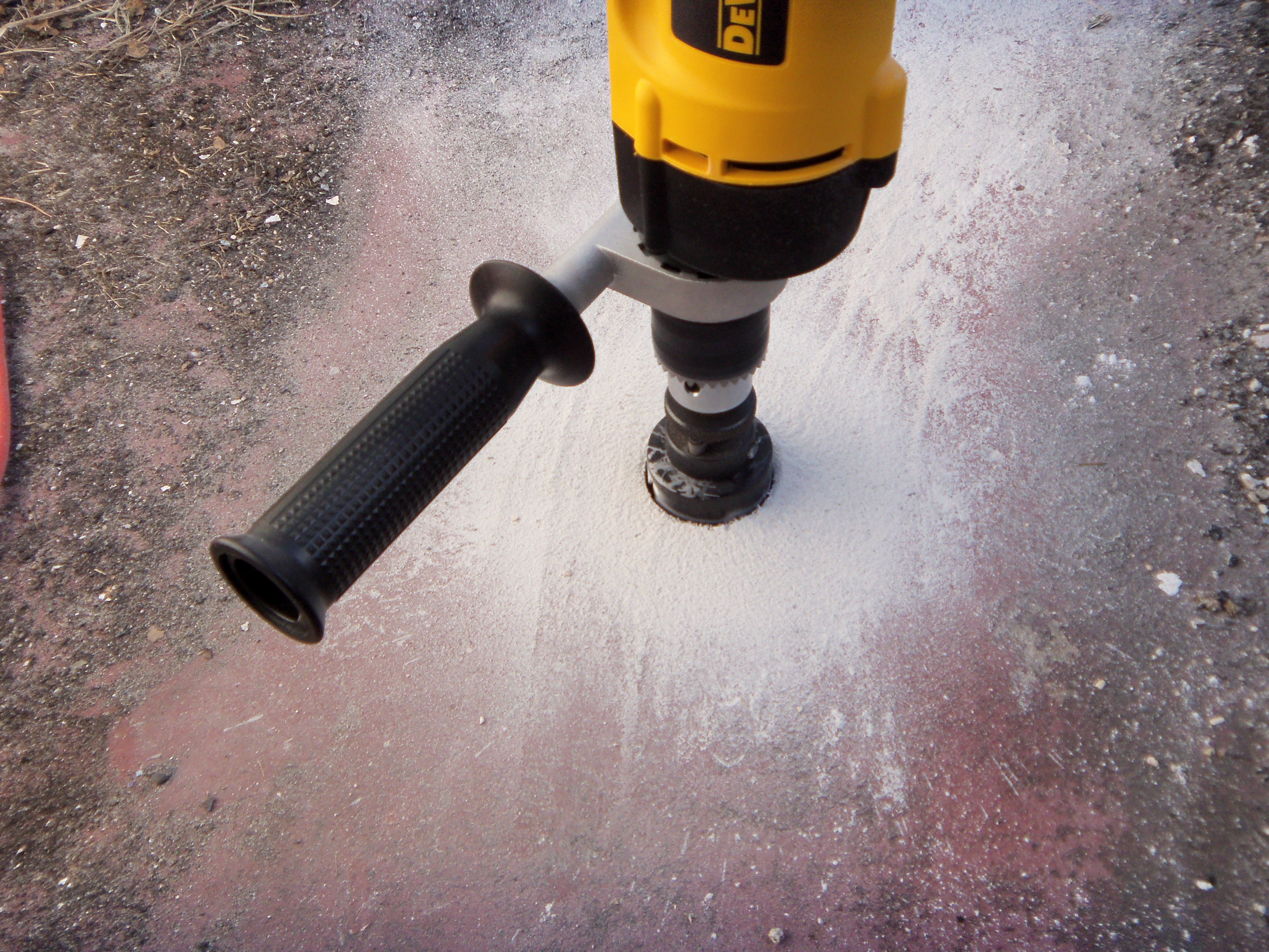 drilling hole in concrete | Pardon Our Sawdust